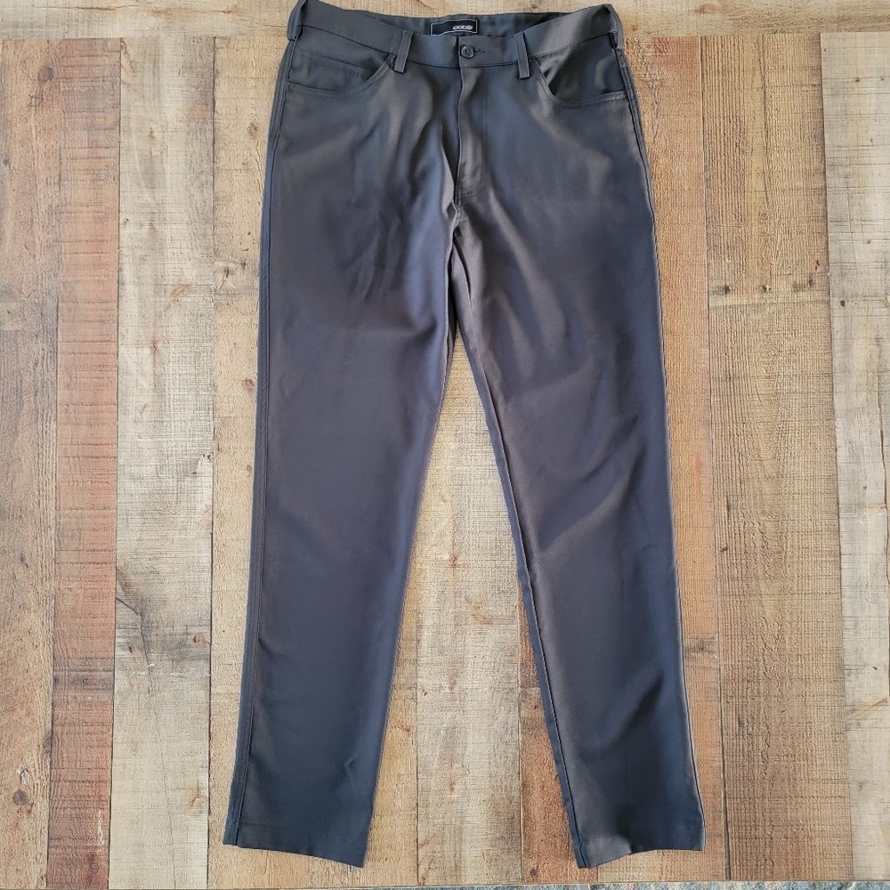 OOBE Dark Gray Flat Front Performance Pants 34/34